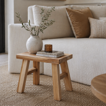 Διακοσμητικό Σκαμνάκι από Teakwood 31x19x25cm MRShome
