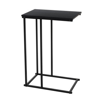 Side Table Μεταλλικό με Επιφάνεια MDF/Μελαμίνη 40x26x58cm Black MRShome