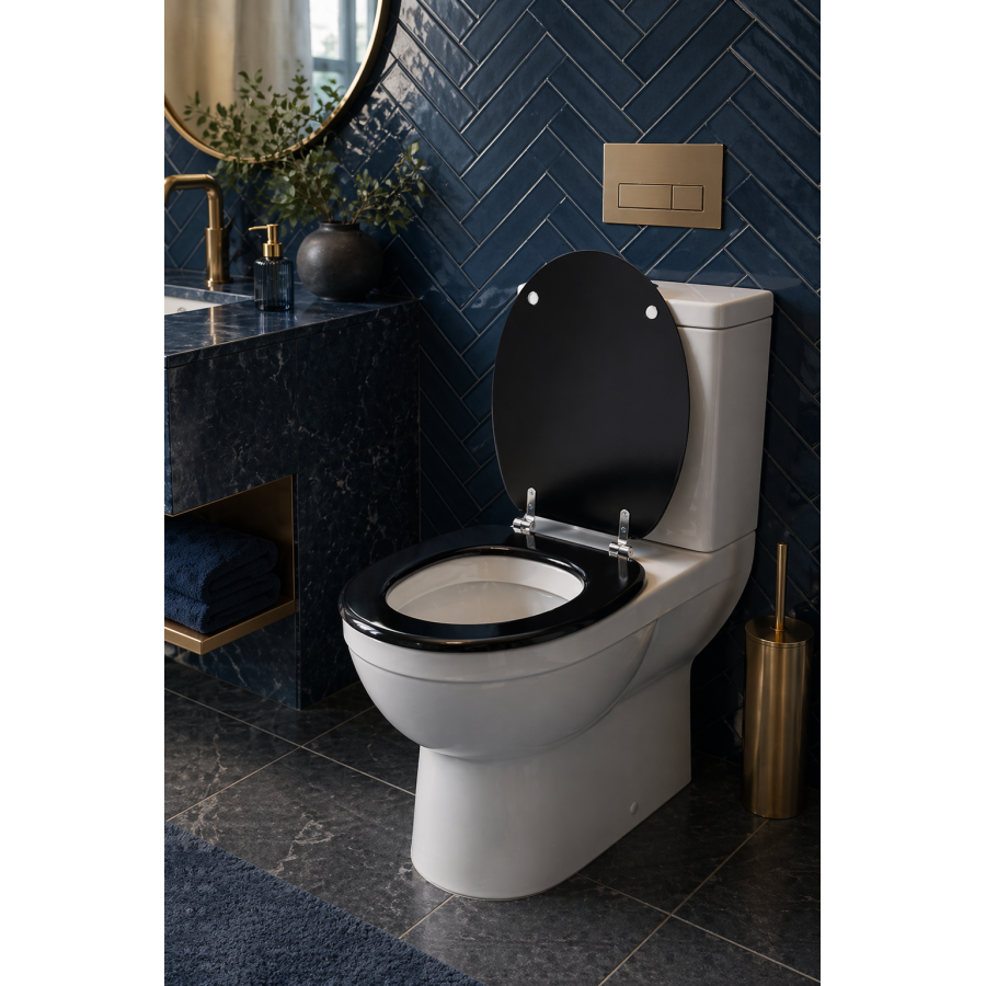 Καπάκι Λεκάνης από MDF 42.5x37x1.5cm Black MRShome
