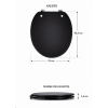 Καπάκι Λεκάνης από MDF 42.5x37x1.5cm Black MRShome