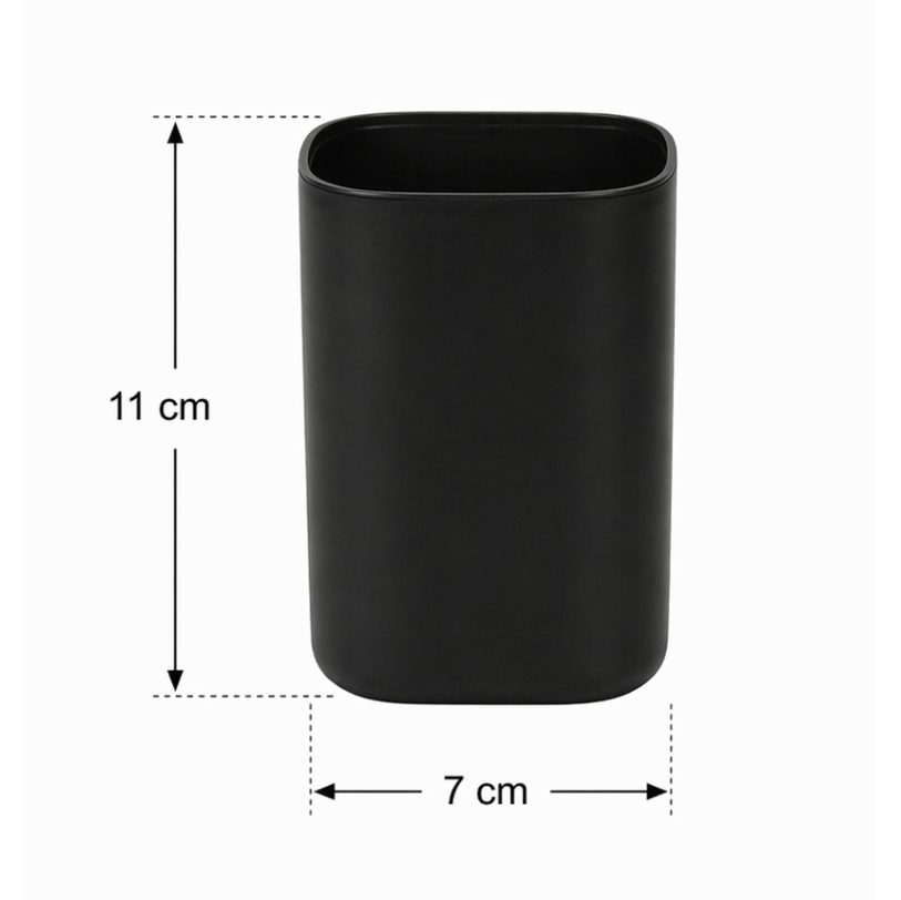Σετ Μπάνιου από PP 3 Τεμαχίων Black MRShome