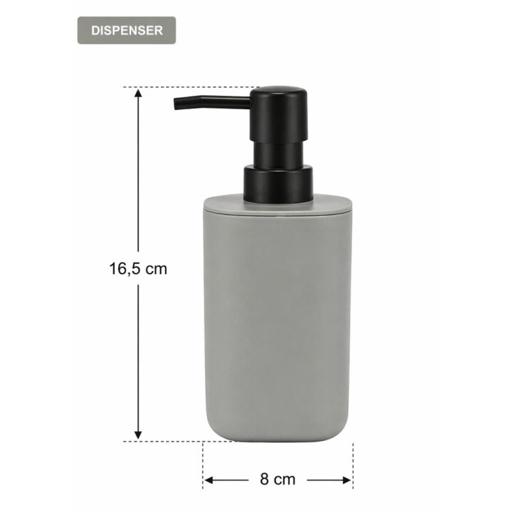 Σετ Μπάνιου από PP 3 Τεμαχίων Grey MRShome