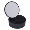 Κουτί Αποθήκευσης PP με Καθρέπτη Φ15x5.5cm Black-3C MRShome