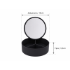 Κουτί Αποθήκευσης PP με Καθρέπτη Φ15x5.5cm Black-3C MRShome