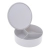 Κουτί Αποθήκευσης PP με Καθρέπτη Φ15x5.5cm White MRShome