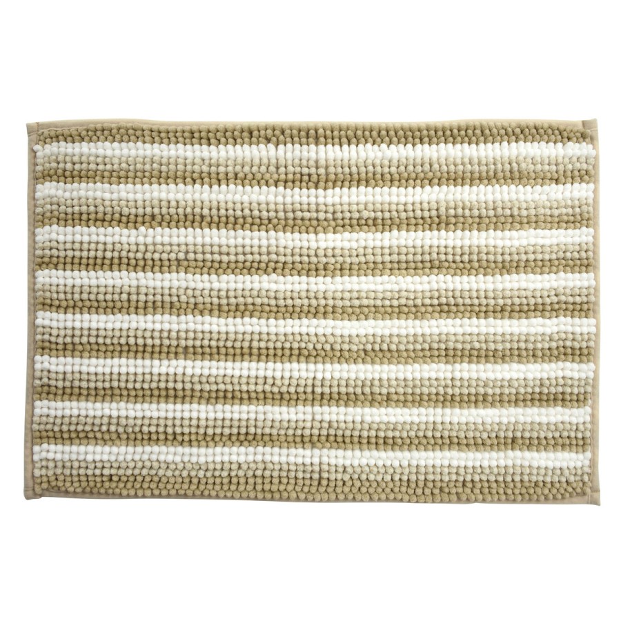 Πατάκι Μπάνιου 40x60cm Καφέ/Λευκό MRShome