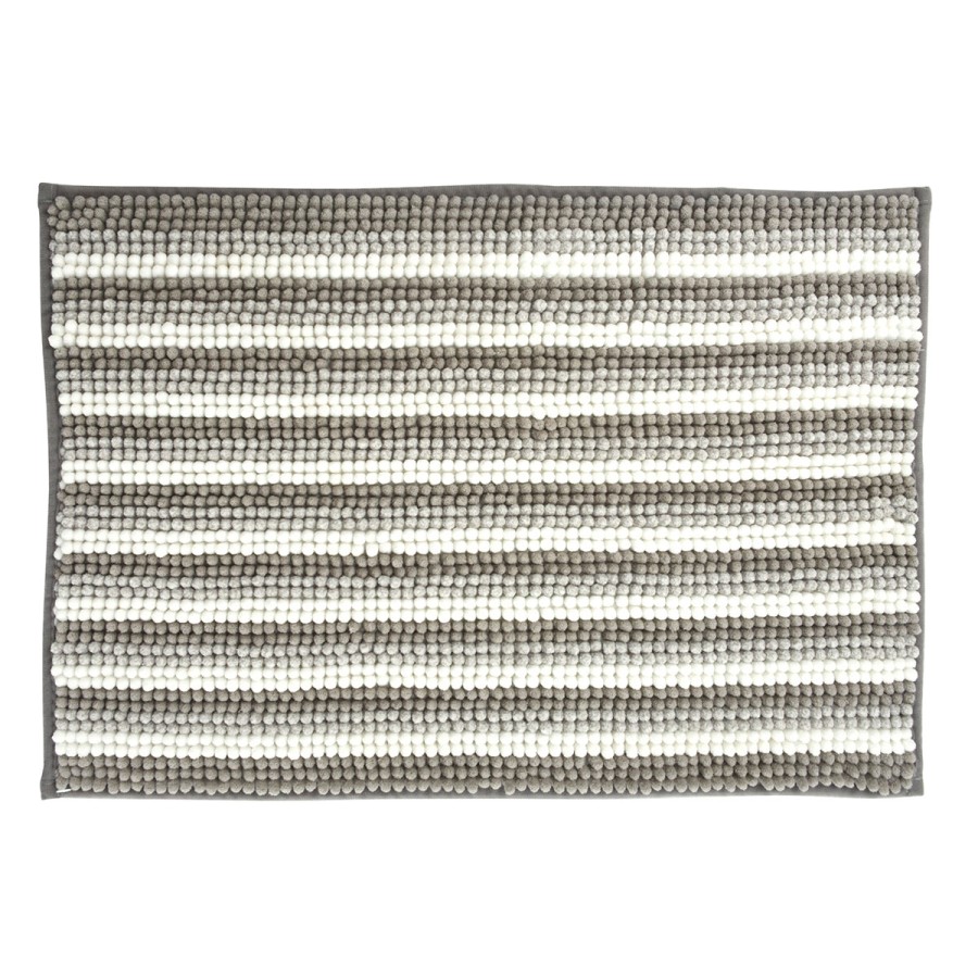 Πατάκι Μπάνιου 40x60cm Γκρι/Λευκό MRShome