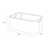 Καλάθι Αποθήκευσης Polyester με Bamboo 45x30x24.5cm Deep Grey MRShome