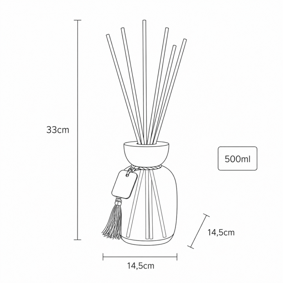 Αρωματικό Χώρου με Sticks 500ml Amber & Sandalwood MRShome