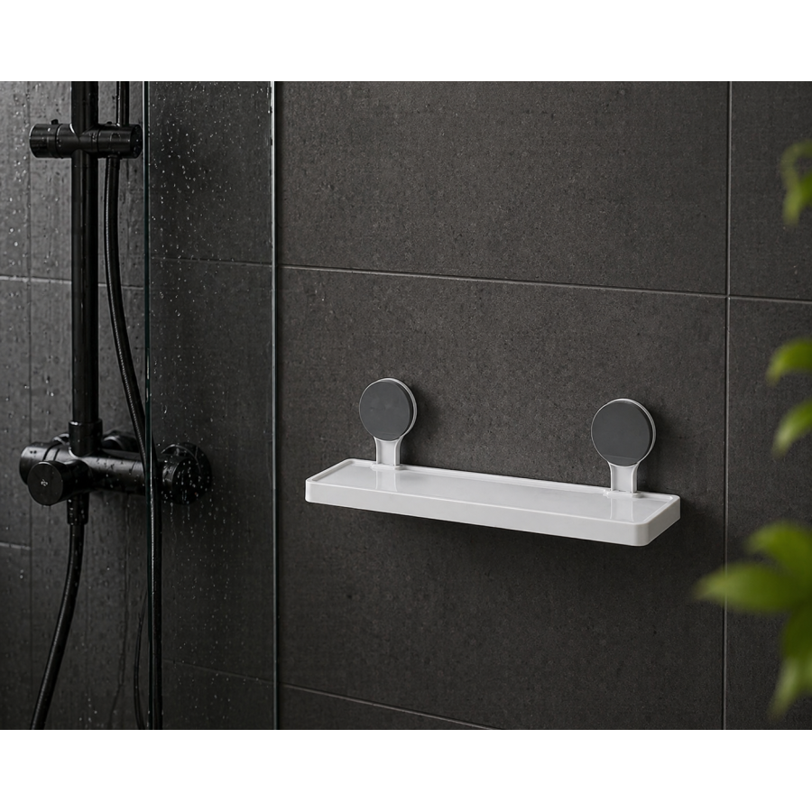 Ράφι Μπάνιου από ABS 32x11.5x11.7cm White/Grey MRShome