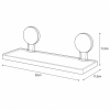 Ράφι Μπάνιου από ABS 32x11.5x11.7cm White/Grey MRShome