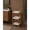 Ραφιέρα Μπάνιου από Bamboo & MDF με 3 Ράφια Natural/White MRShome
