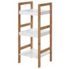 Ραφιέρα Μπάνιου από Bamboo & MDF με 3 Ράφια Natural/White MRShome