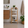 Ραφιέρα Μπάνιου από Bamboo & MDF με 3 Ράφια Natural/White MRShome