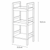 Ραφιέρα Μπάνιου από Bamboo & MDF με 3 Ράφια Natural/White MRShome