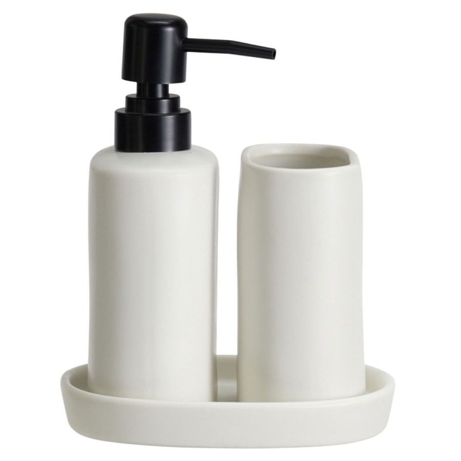 Σετ Μπάνιου Stoneware 3 Τεμαχίων White MRShome