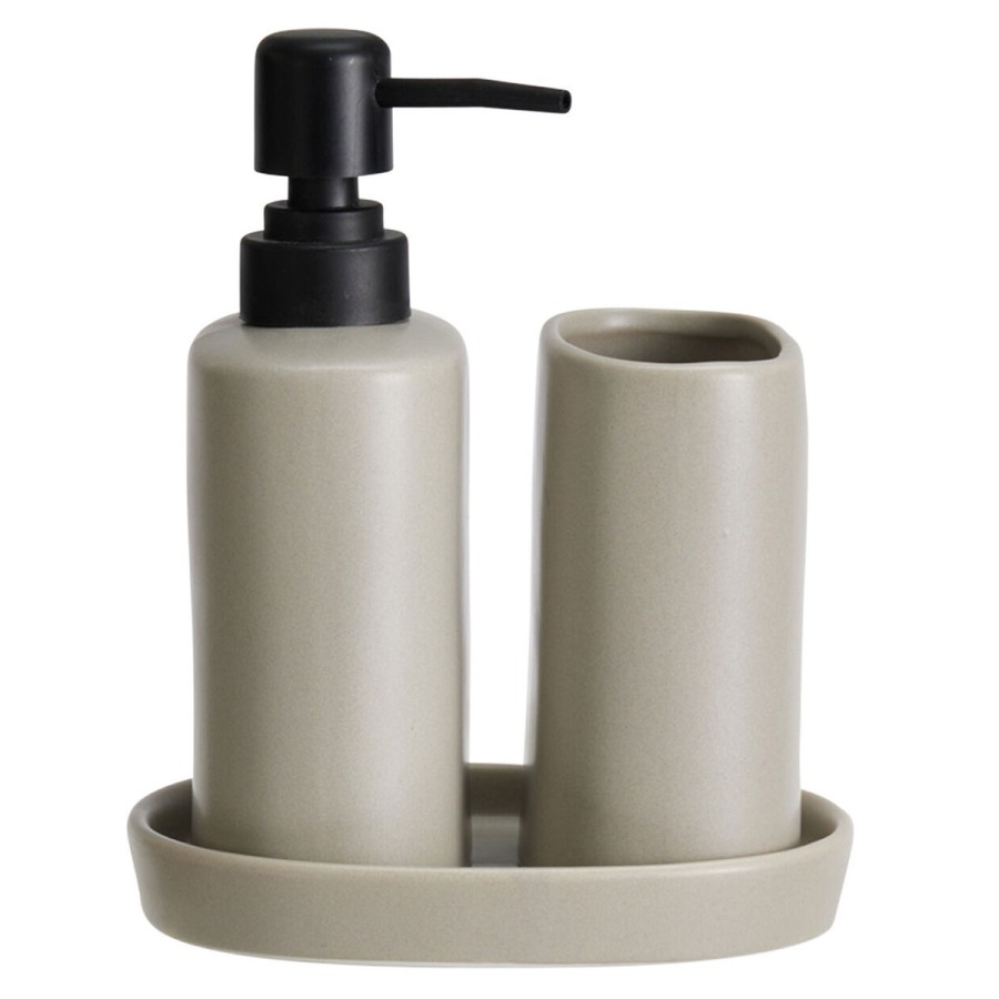 Σετ Μπάνιου Stoneware 3 Τεμαχίων Warm Grey 2U MRShome