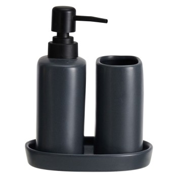 Σετ Μπάνιου Stoneware 3 Τεμαχίων Black 6U MRShome