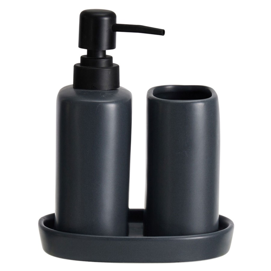 Σετ Μπάνιου Stoneware 3 Τεμαχίων Black 6U MRShome