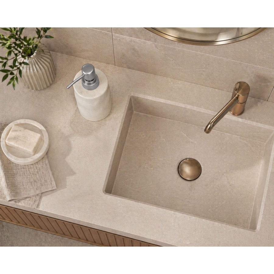Δοχείο Κρεμοσάπουνου Stoneware 300ml 9x7.3x17.5cm White MRShome