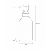 Δοχείο Κρεμοσάπουνου Stoneware 350ml 9x6x19.5cm Warm Grey 2U MRShome