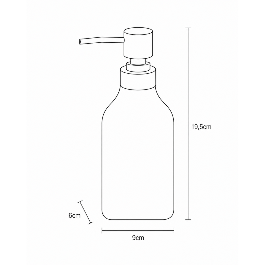 Δοχείο Κρεμοσάπουνου Stoneware 350ml 9x6x19.5cm Cool Grey 5U MRShome