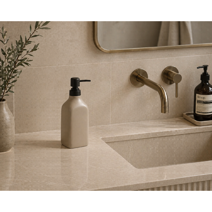 Δοχείο Κρεμοσάπουνου Stoneware 350ml 9x6x19.5cm Warm Grey 2U MRShome