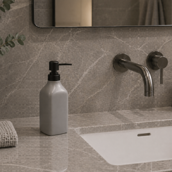 Δοχείο Κρεμοσάπουνου Stoneware 350ml 9x6x19.5cm Cool Grey 5U MRShome