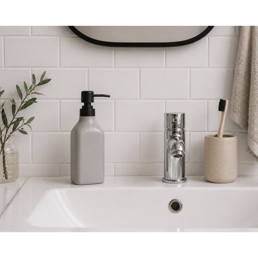 Δοχείο Κρεμοσάπουνου Stoneware 350ml 9x6x19.5cm Cool Grey 5U MRShome