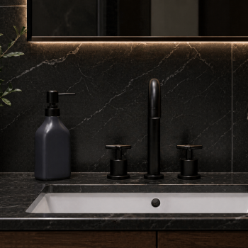 Δοχείο Κρεμοσάπουνου Stoneware 350ml 9x6x19.5cm Black 6U MRShome