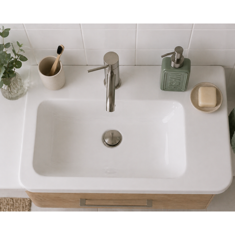 Δοχείο Κρεμοσάπουνου από Δολομίτη 300ml 8x5.5x18.2cm Green MRShome