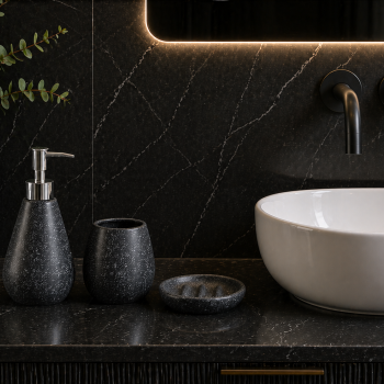 Σετ Μπάνιου 3 Τεμαχίων από Δολομίτη Anthracite MRShome