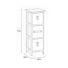 Συρταριέρα MDF με 3 Συρτάρια με Λαβή Multi 25x25x77cm MRShome