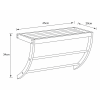 Κρεμάστρα Τοίχου με Ράφι Bamboo 45x20x34cm Μπεζ/Λευκή MRShome