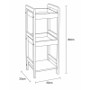Ραφιέρα 3 θέσεων Bamboo/MDF Μπεζ/Μαύρη 33x33x80cm MRShome