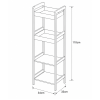 Ραφιέρα 4 θέσεων Bamboo/MDF Μπεζ/Μαύρη 34x33x110cm MRShome