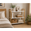 Έπιπλο από Bamboo με 3 Ράφια MDF Καφέ/Λευκό 64x20x53cm MRShome