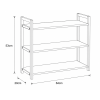 Έπιπλο από Bamboo με 3 Ράφια MDF Καφέ/Λευκό 64x20x53cm MRShome