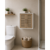 Ντουλάπι Τοίχου MDF Λευκό/Καφέ 52x22x55cm MRShome