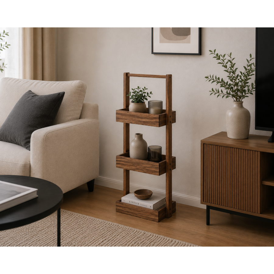 Έπιπλο MDF με 3 Ράφια 26x17x70cm Καφέ MRShome
