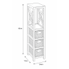 Έπιπλο MDF με 1 Ράφι και 3 Συρτάρια Μπεζ 17x24x82cm MRShome