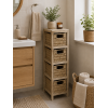 Συρταριέρα MDF με 4 Συρτάρια 17x24x65cm Μπεζ MRShome