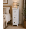 Συρταριέρα MDF με 3 Συρτάρια Λευκή 25x25x77cm MRShome