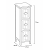 Συρταριέρα MDF με 3 Συρτάρια Λευκή 25x25x77cm MRShome