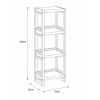Ραφιέρα από Bamboo με 4 Ράφια Καφέ 33x20x100cm MRShome
