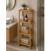 Ραφιέρα από Bamboo με 4 Ράφια Καφέ 33x20x100cm MRShome
