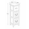Συρταριέρα MDF με 3 Συρτάρια Γκρι/Λευκή 25x25x77cm MRShome