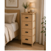 Συρταριέρα MDF με 4 Συρτάρια 37.5x27.5x86cm Μπεζ MRShome