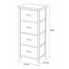Συρταριέρα MDF με 4 Συρτάρια 37.5x27.5x86cm Μπεζ MRShome