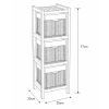 Συρταριέρα MDF με 3 Συρτάρια 25x25x77cm Μπεζ MRShome
